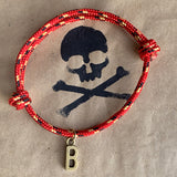 Pirate Bronze Initial Charm Bracelet or Anklet
